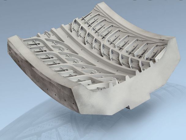 tire mold with engraved tread pattern